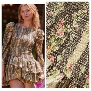 LoveShackFancy Greenwich Smocked Minidress NWT